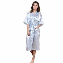 Load image into Gallery viewer, Red Plus Size Long Bride Bridesmaids Robe Sexy Lingerie Women's Wedding Party Kimono Robes Night Dress Woman Sleepwear Pajamas