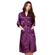 Load image into Gallery viewer, Red Plus Size Long Bride Bridesmaids Robe Sexy Lingerie Women's Wedding Party Kimono Robes Night Dress Woman Sleepwear Pajamas